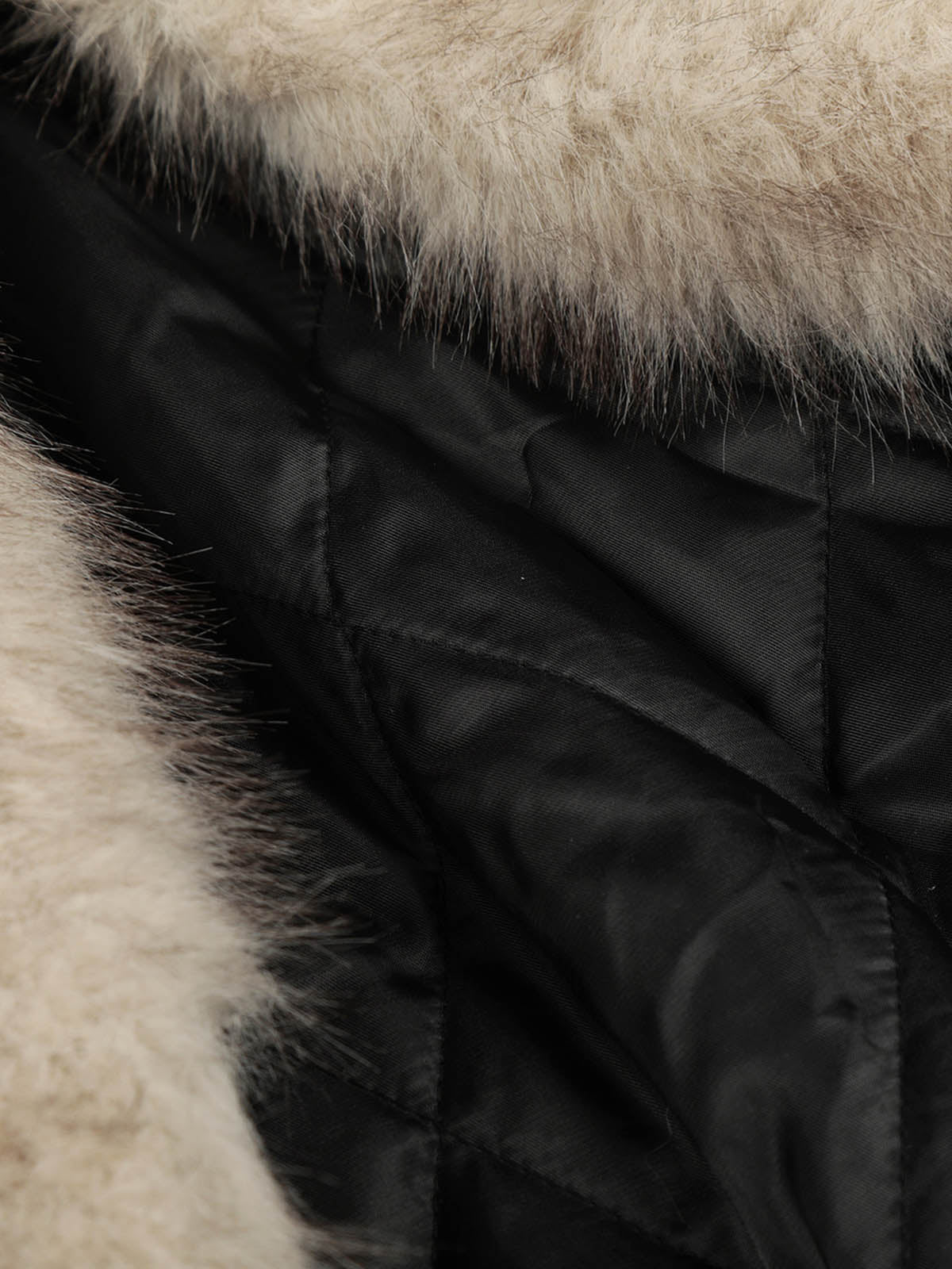 Pocket Zip Up Fur Collar Work Quilted Jacket - Image 10