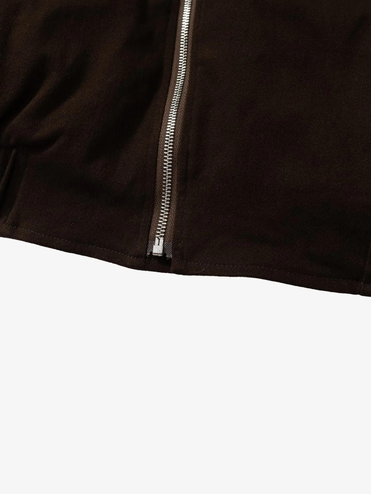 Street Punk Oblique Zipper Lambswool Collar Quilted Jacket - Image 13