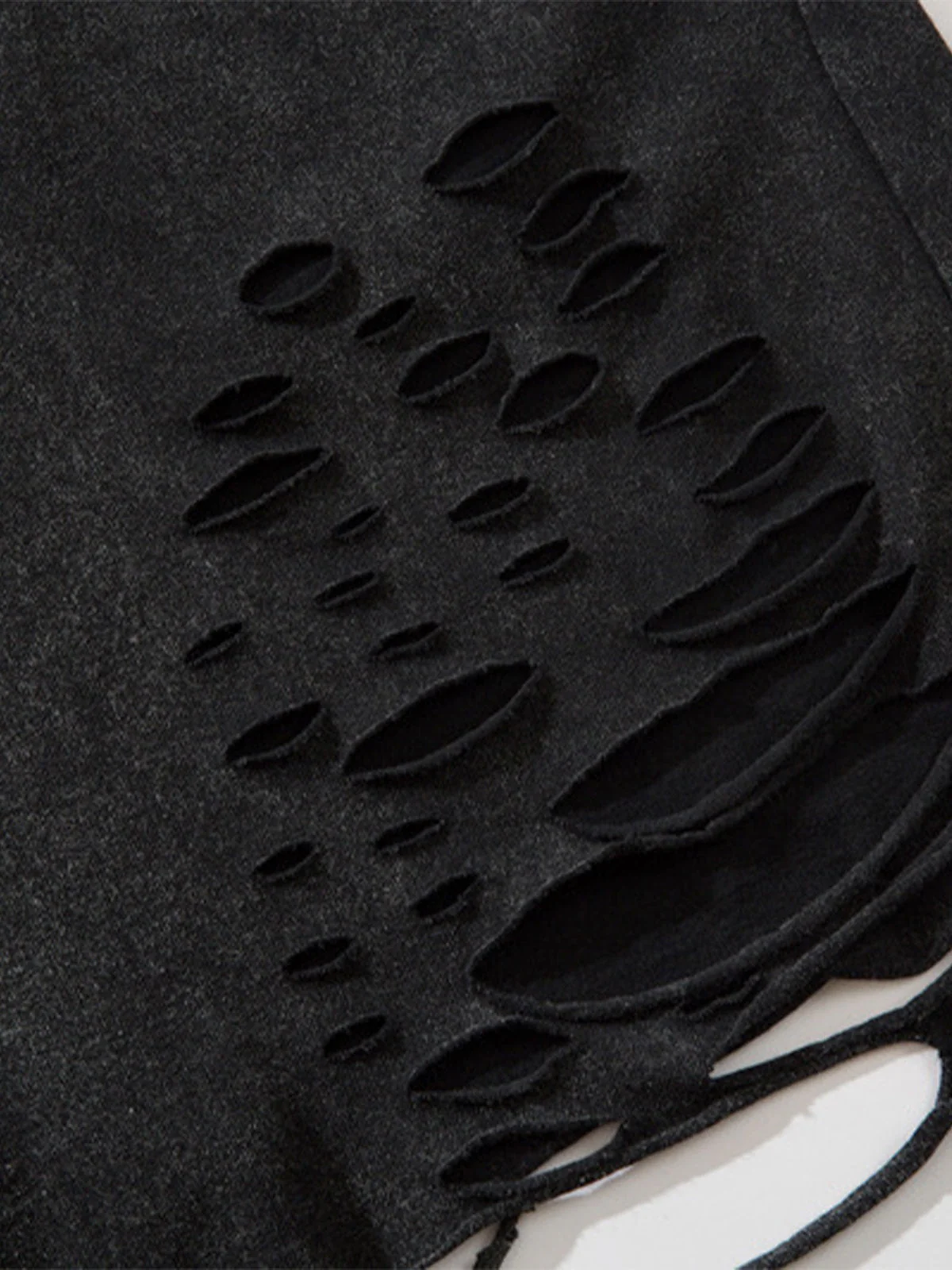 Street Ripped Vest with Detachable Necklace - Image 11