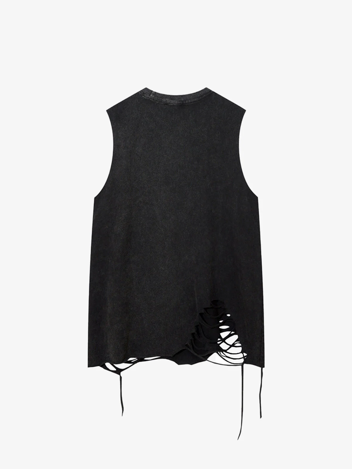 Street Ripped Vest with Detachable Necklace - Image 5