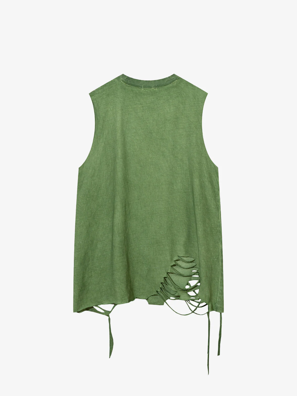 Street Ripped Vest with Detachable Necklace - Image 7