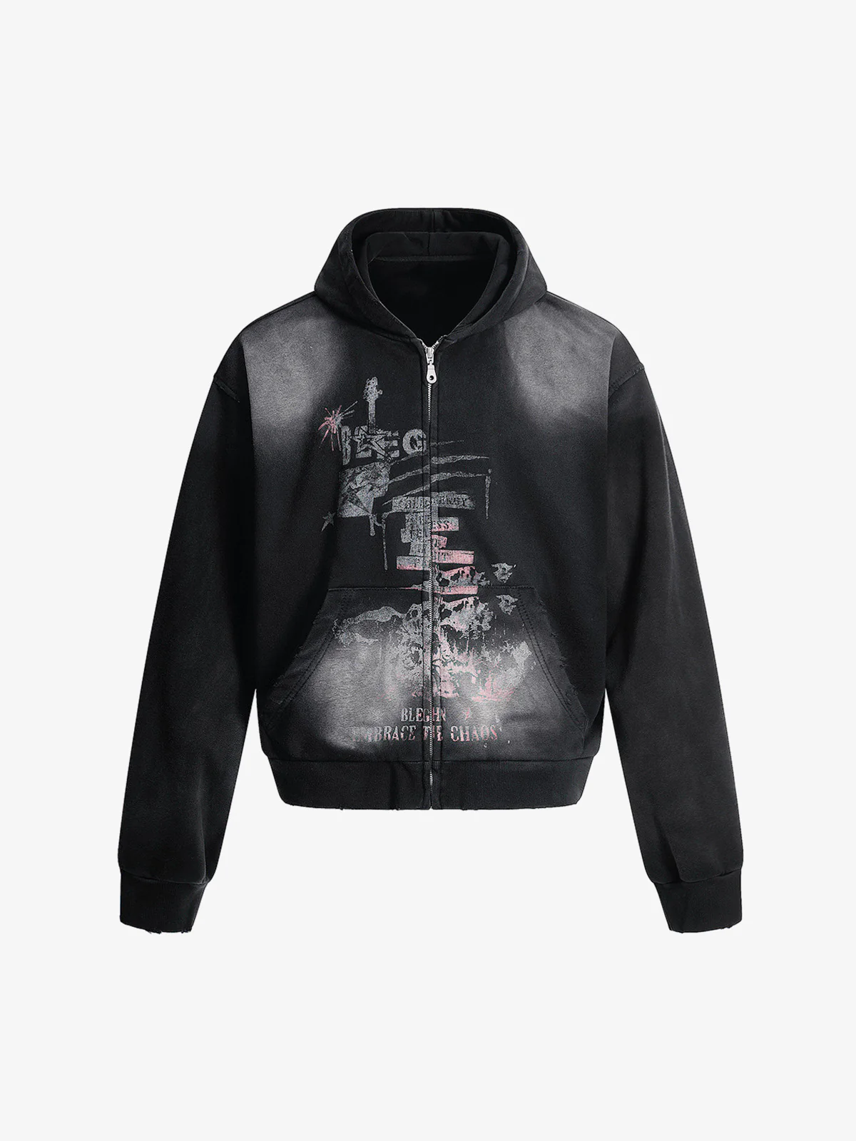 Street Spray Paint Print Hoodie - Image 3