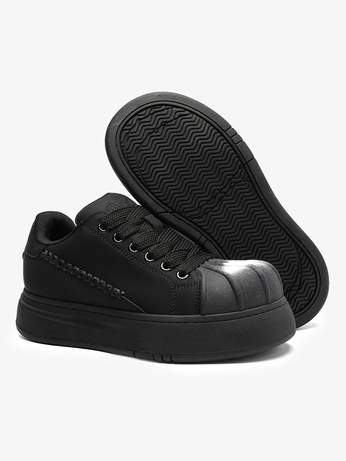 Street Spray-Painted Shell Toe Chunky Sneakers - Image 3