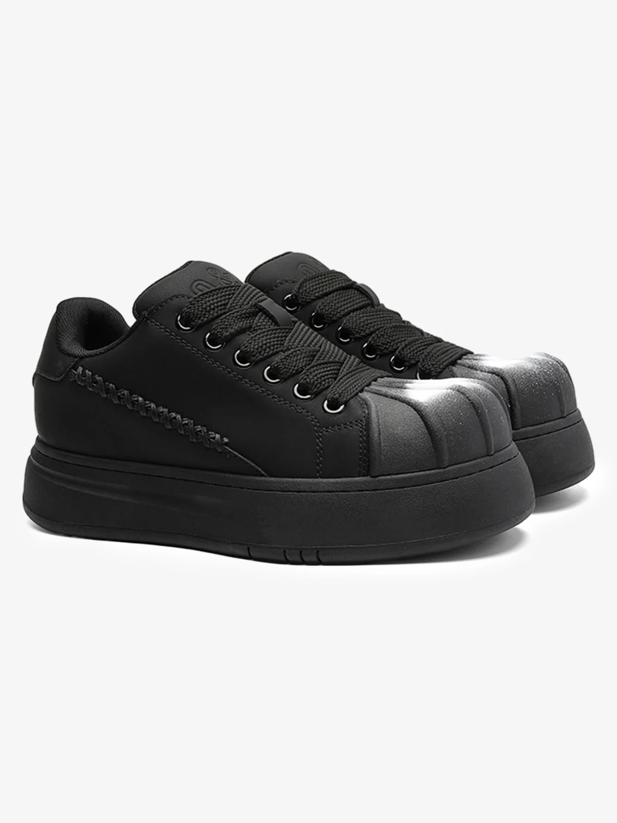 Street Spray-Painted Shell Toe Chunky Sneakers - Image 4