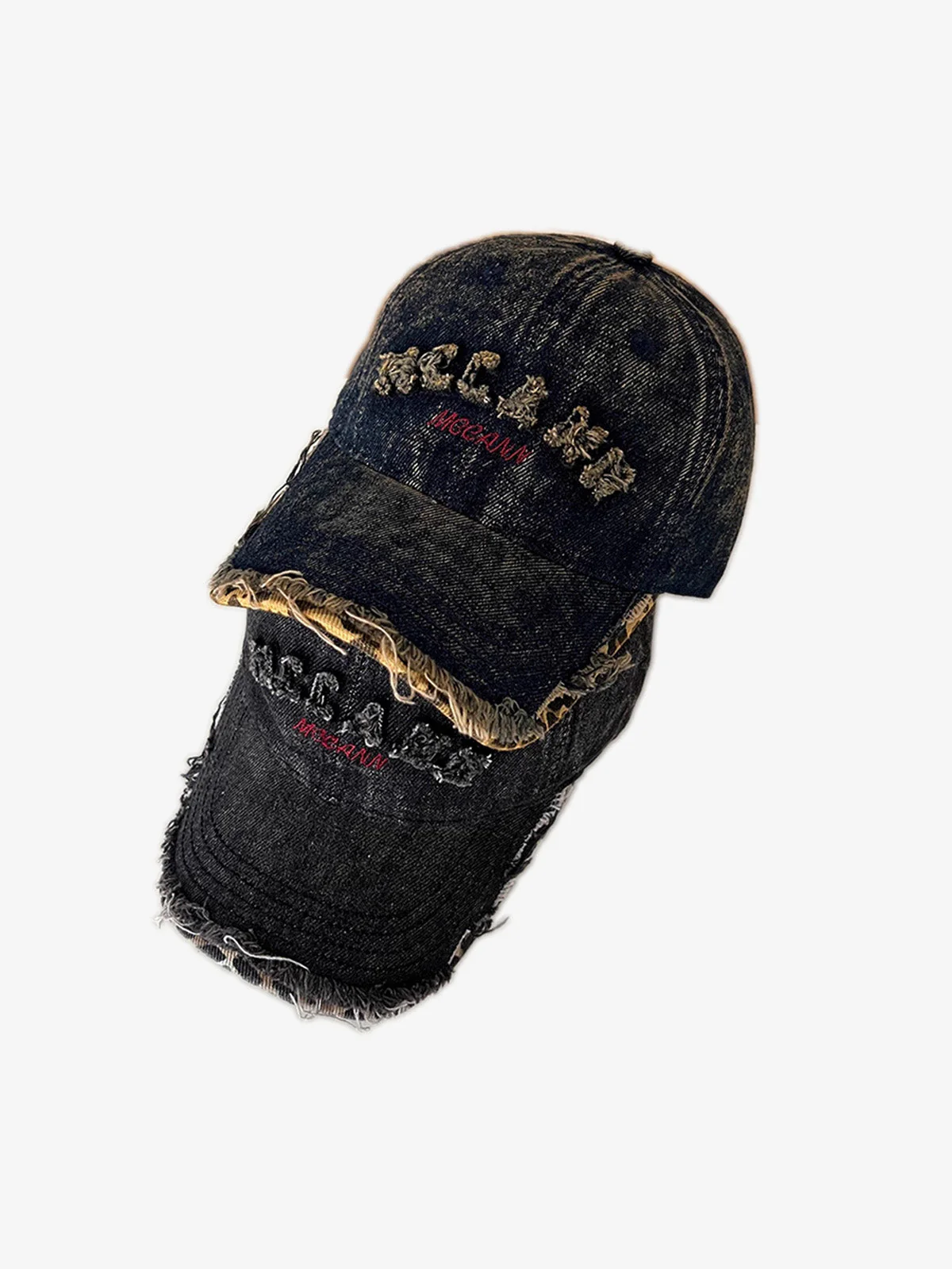 Street Washed Distressed Letter Embroidered Baseball Cap - Image 3