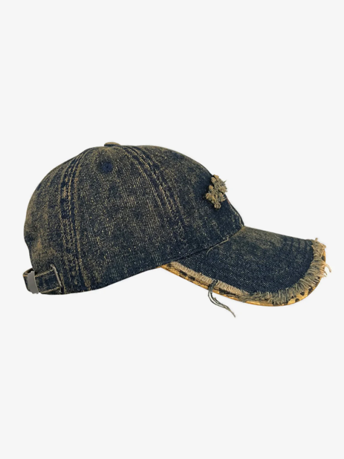 Street Washed Distressed Letter Embroidered Baseball Cap - Image 5