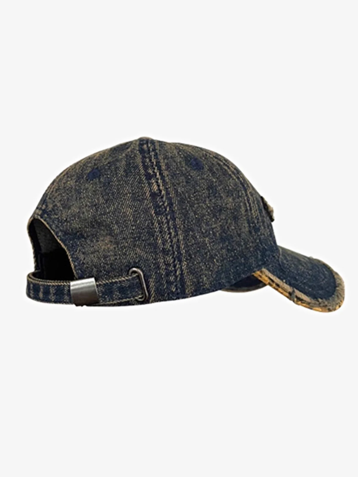 Street Washed Distressed Letter Embroidered Baseball Cap - Image 8