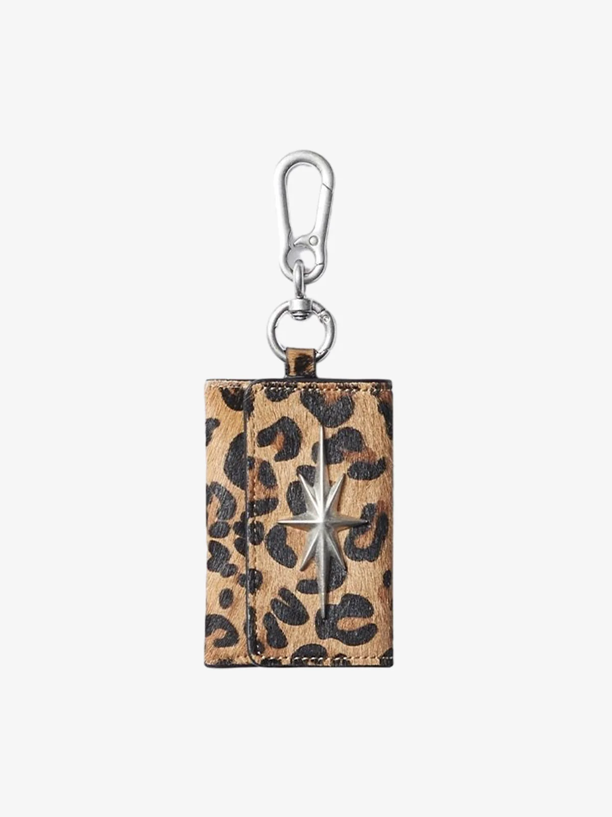 Streetwear Star Emblem Leather&Leopard Keychain Card Holder - Image 2