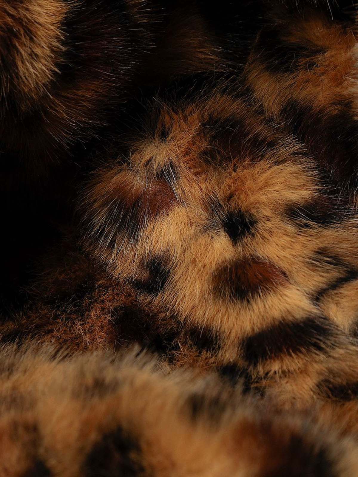 Tiger Print With Ears Hooded Fur Jacket - Image 7