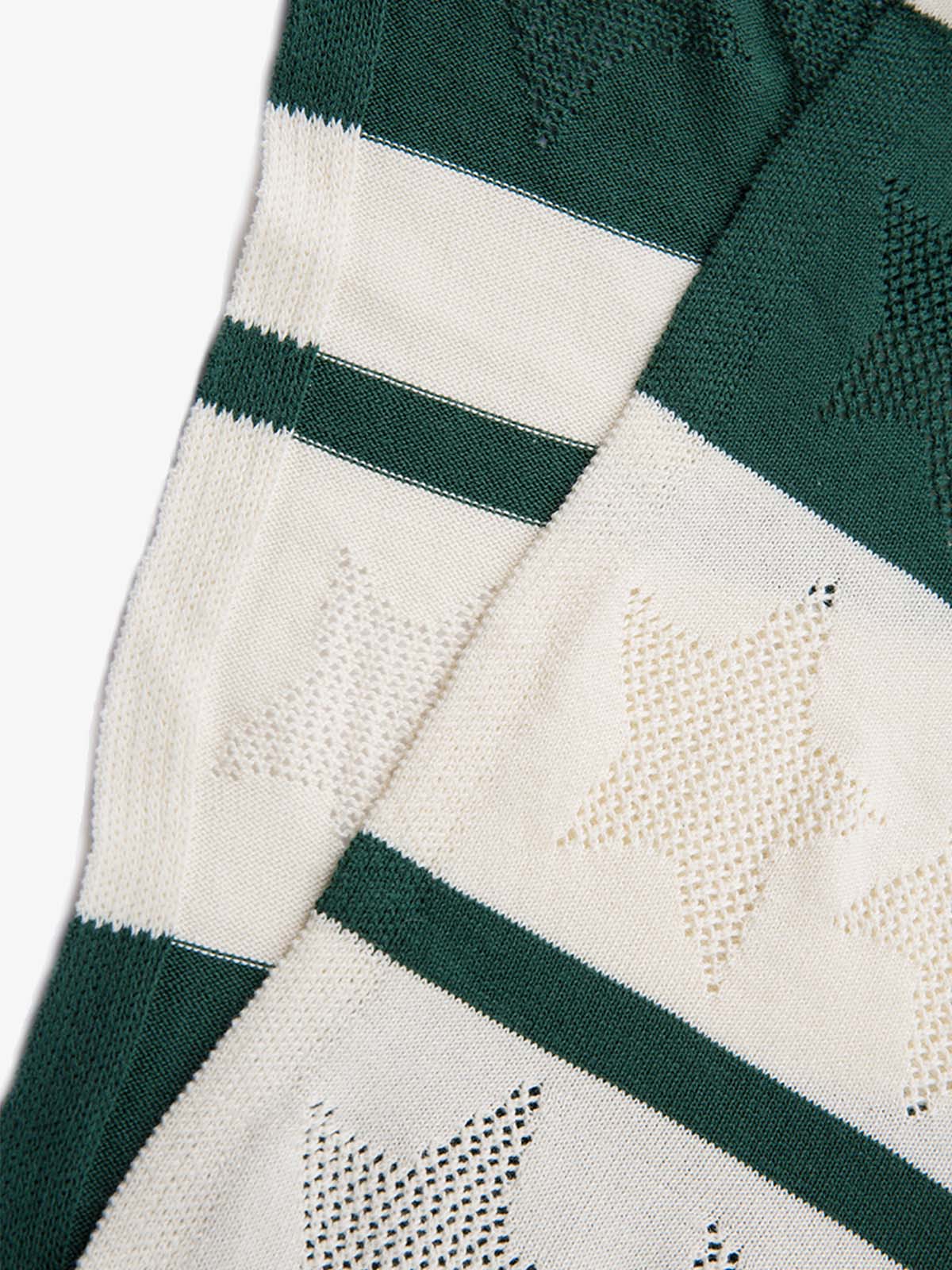 Striped Color-Block Knit Button-Up Cardigan - Image 11