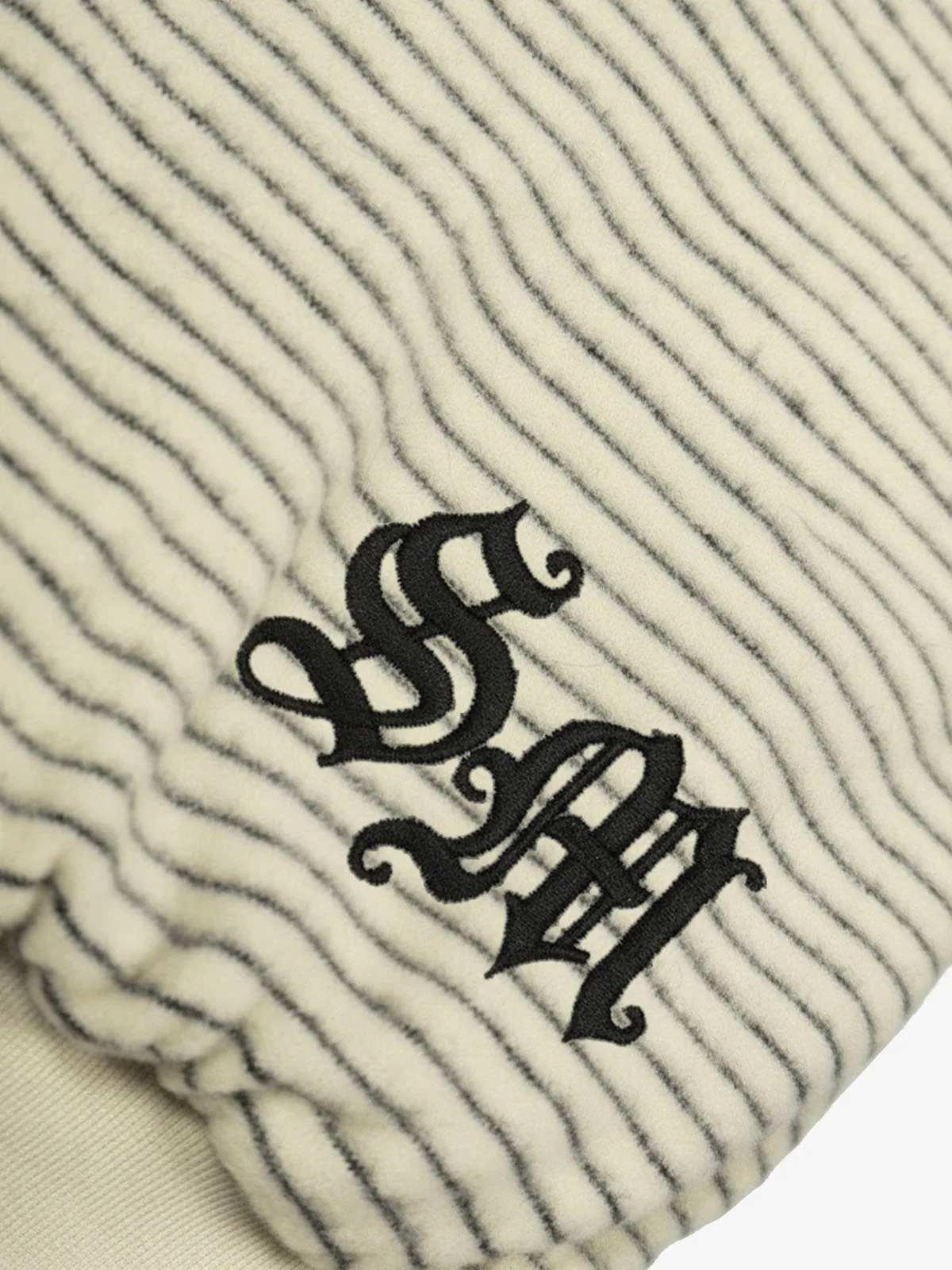 Striped Knit Faux Fur Lined Zip Up Hoodie - Image 6