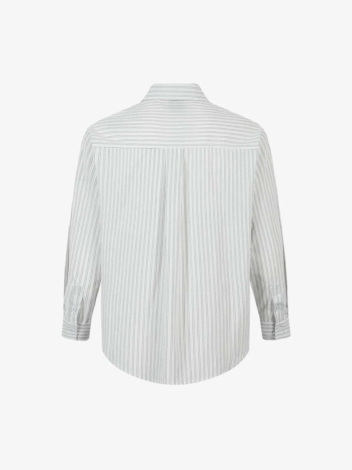Striped Puppy Graphic Cotton Linen Shirt - Image 2