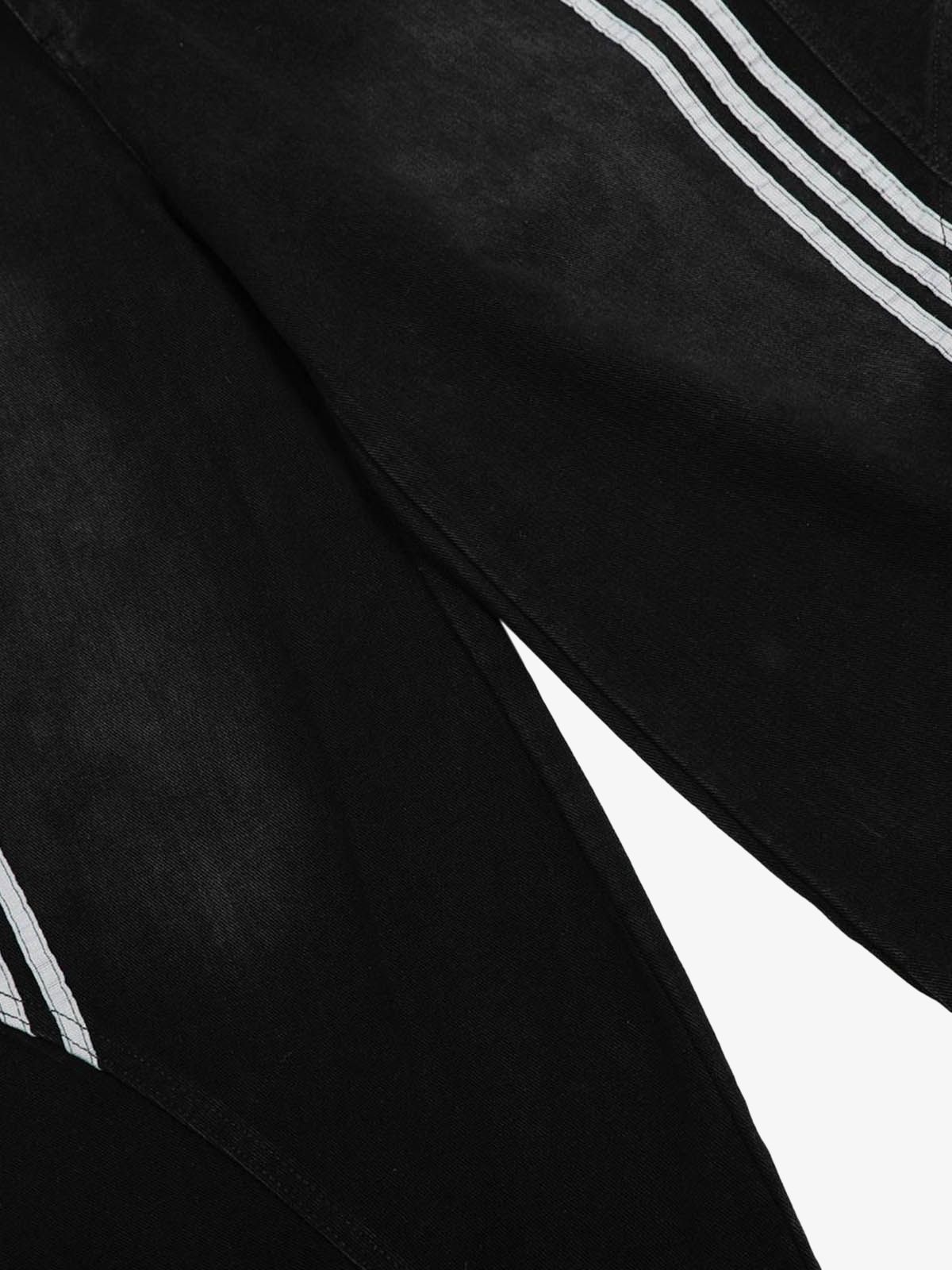 Denim Contrast Striped Stitching Barrel Jeans - 2504 - Image 10