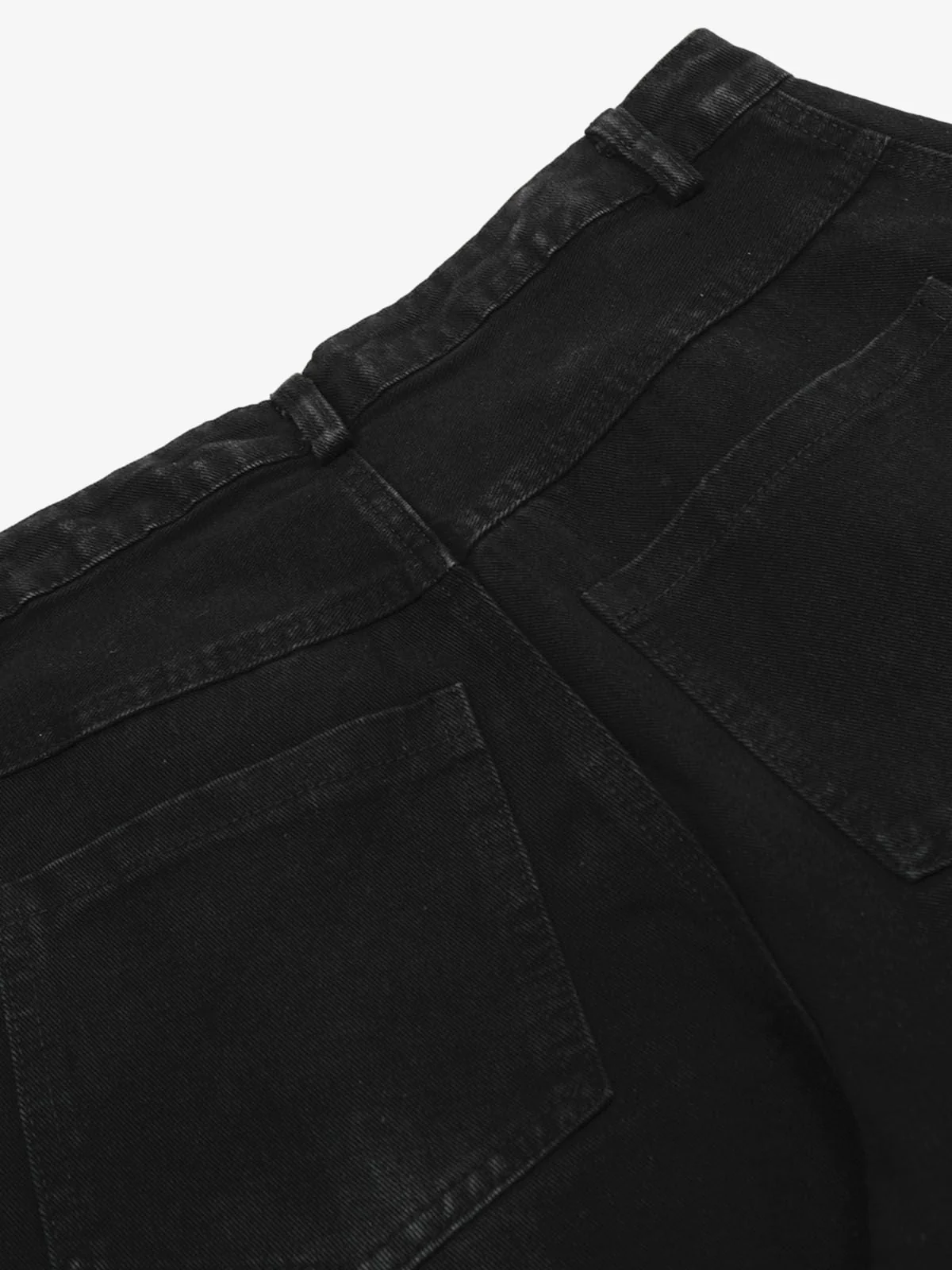 Denim Contrast Striped Stitching Barrel Jeans - 2504 - Image 11