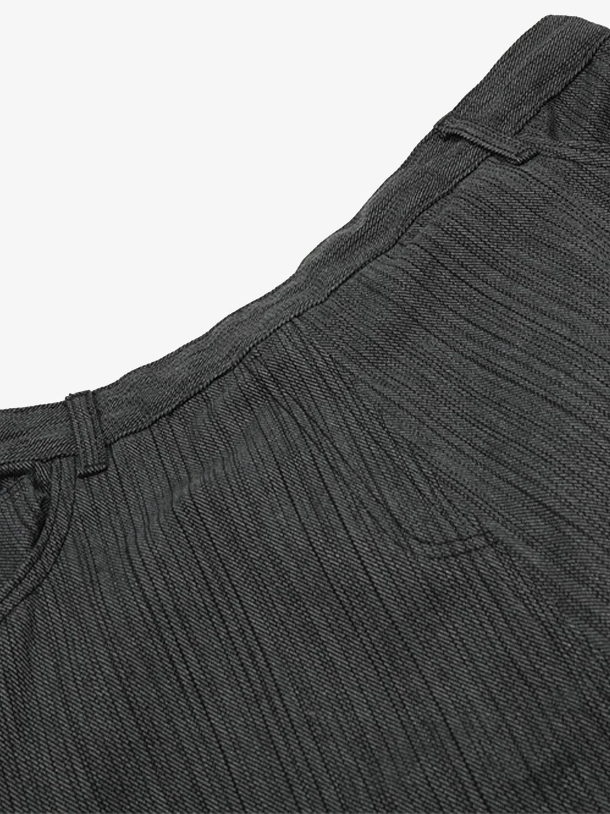 Striped Textured Reverse Pocket Pants - Image 5