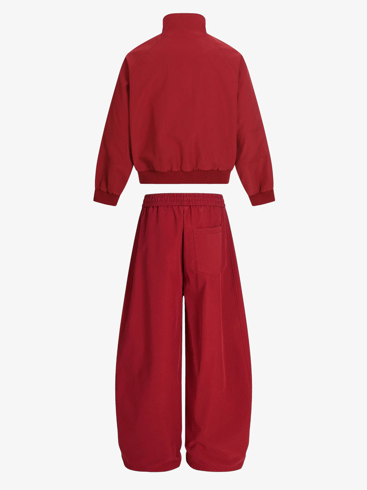 Striped Zip-Up Track Jacket and Wide-Leg Track Pants Set - Image 4