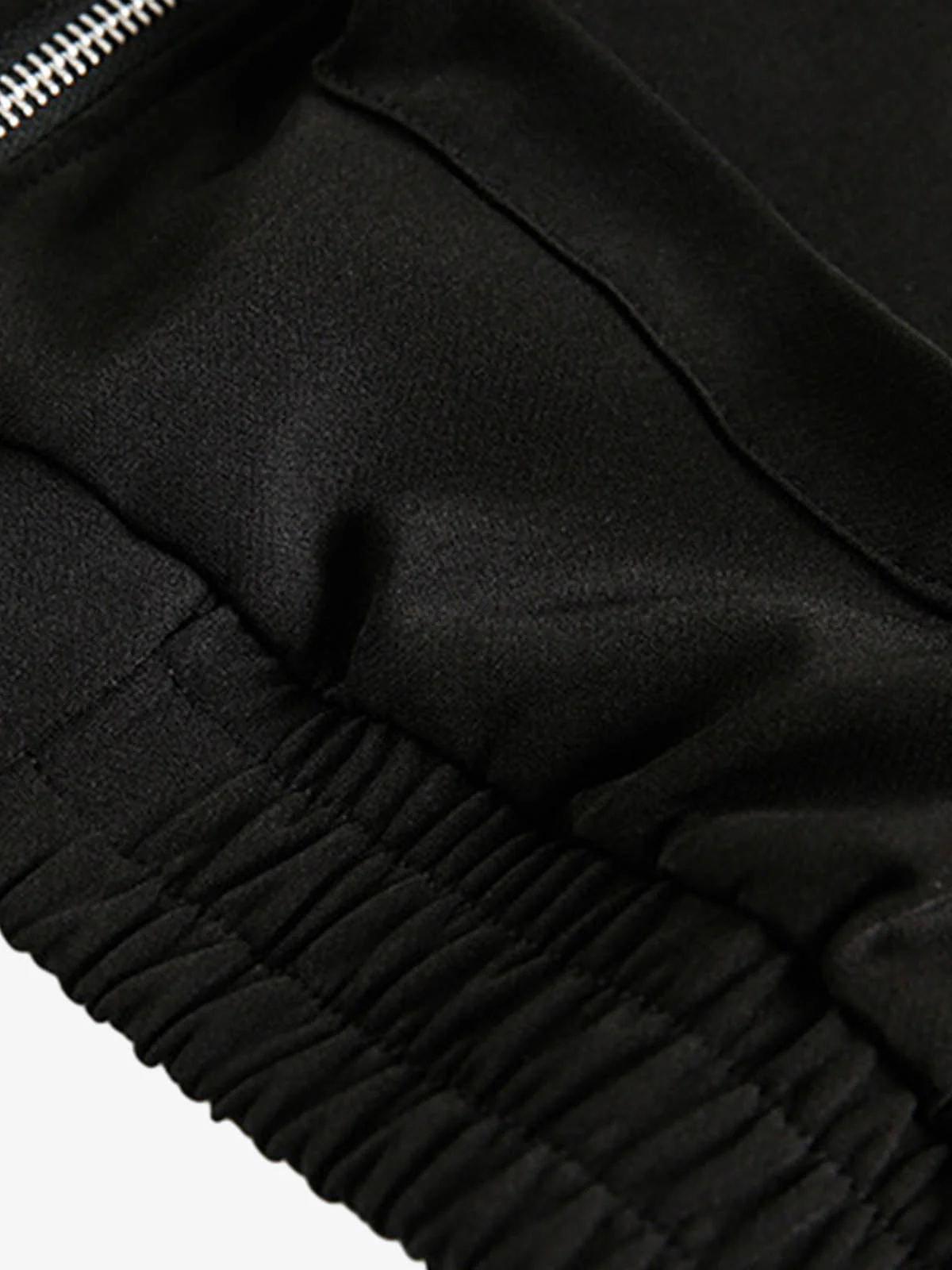 Structured Lapel Zip Front Pocket Jacket - Image 5