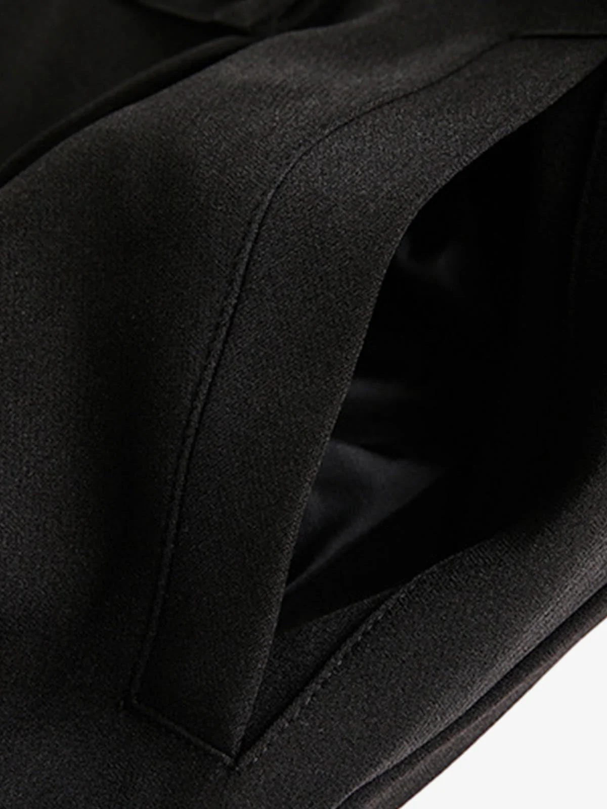Structured Lapel Zip Front Pocket Jacket - Image 7