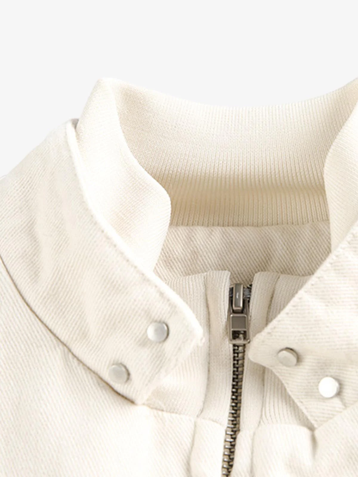 Structured Utility Stand Collar Zip Up Jacket - Image 5