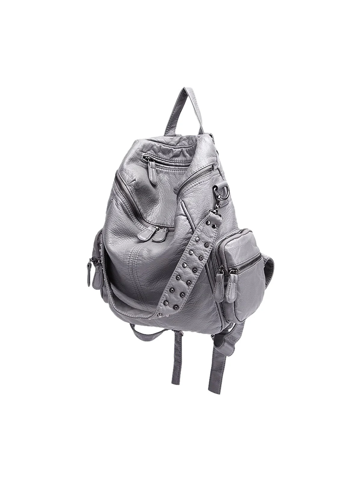 Studded Metallic Backpack - Image 3