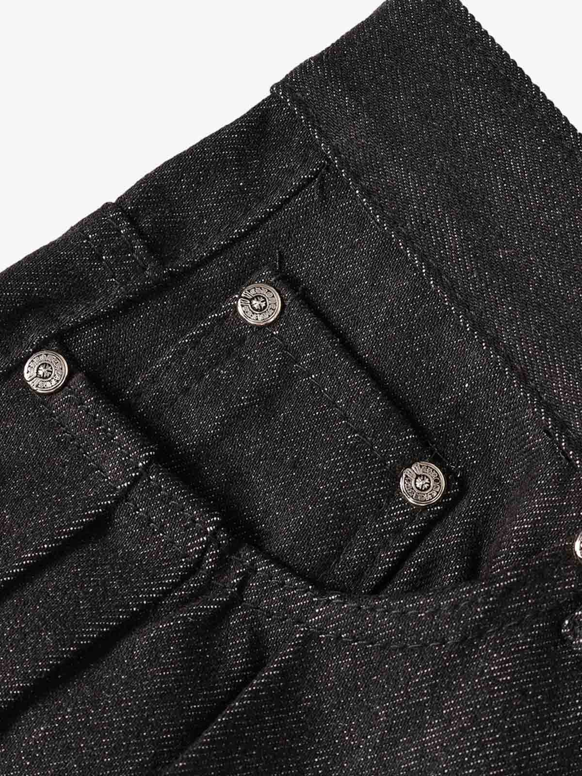 Studded Pleat Wide Leg Denim Jeans - Image 8