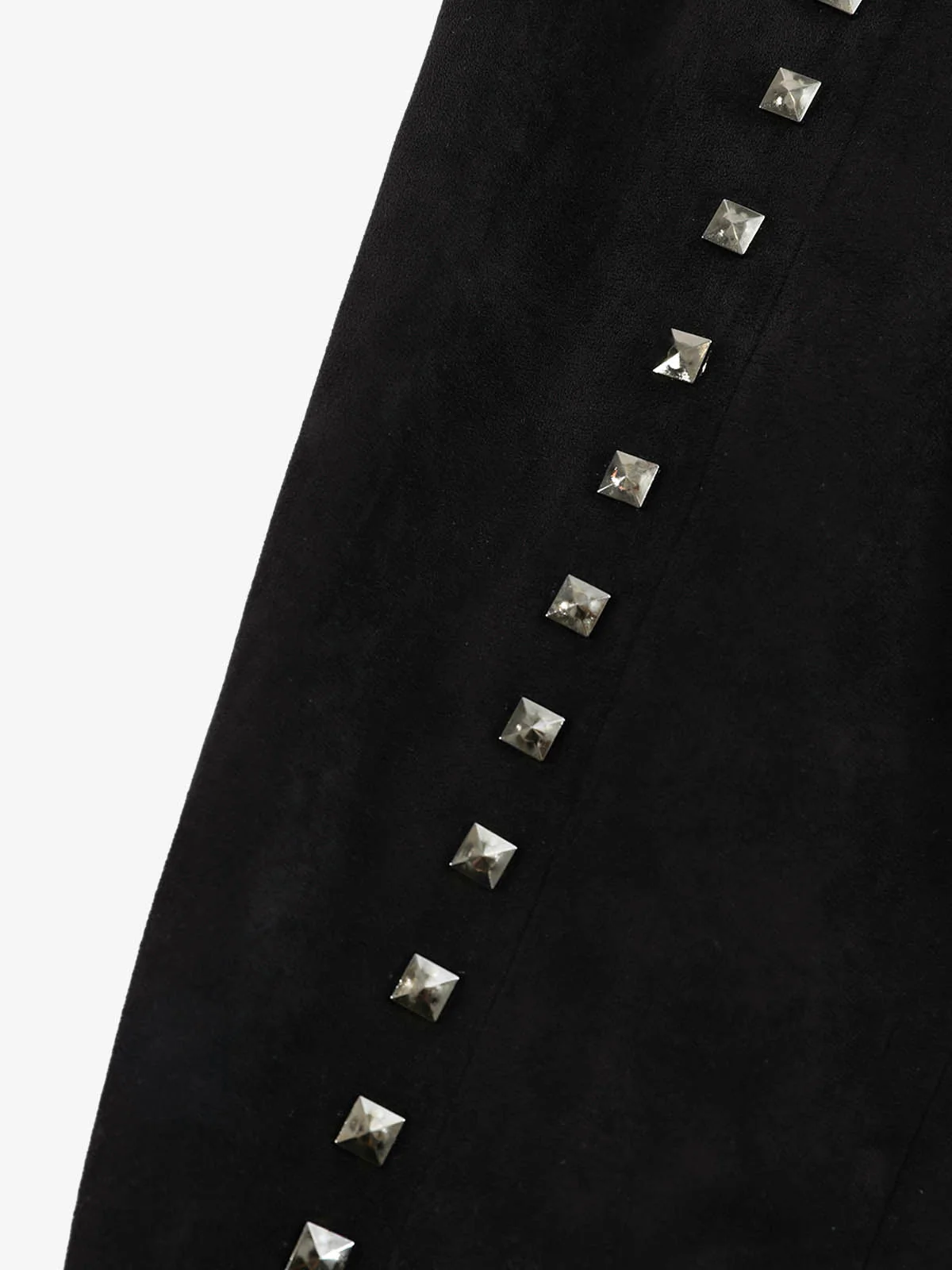 Studded Suede Embroidered Bomber Jacket - Image 5