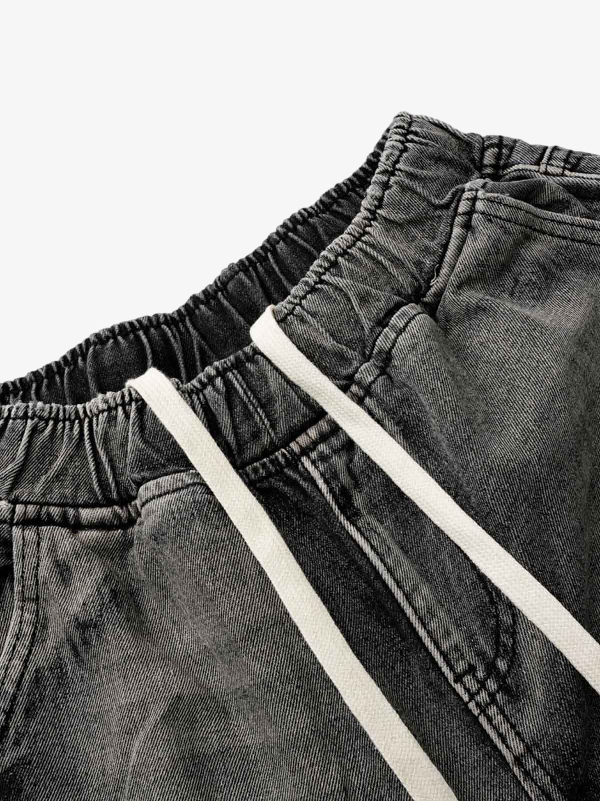 Washed Cargo Denim Shorts - 2382 - Image 3