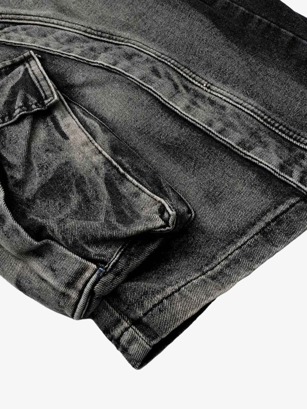 Washed Cargo Denim Shorts - 2382 - Image 5