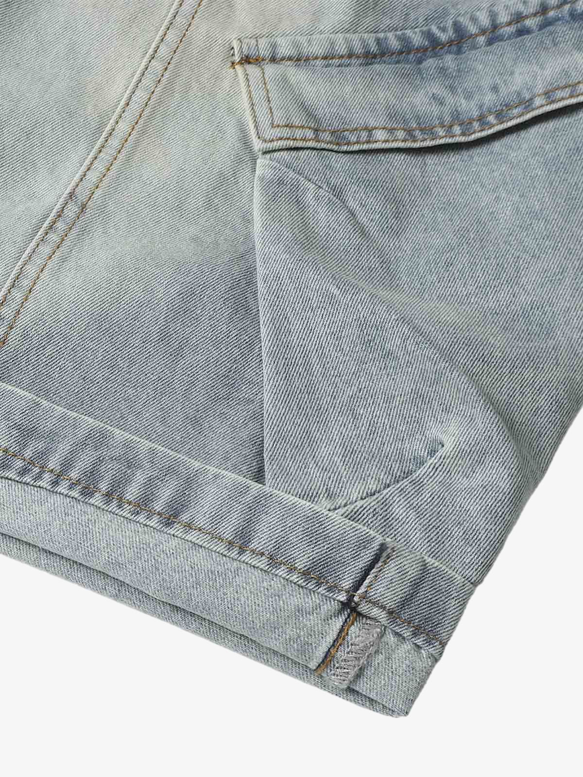 Cleanfit Denim Baggy Cargo Jorts - Image 6