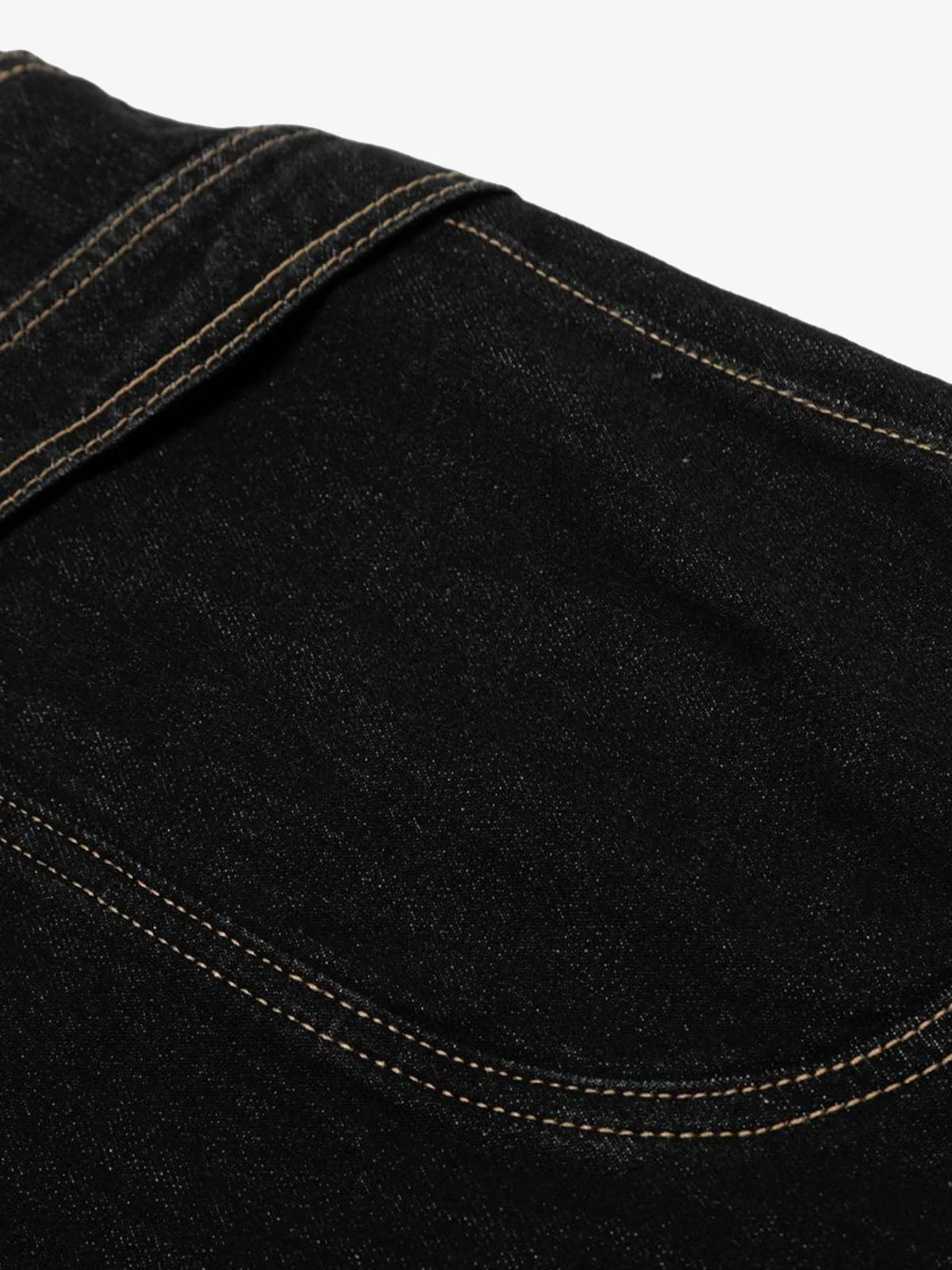 Contrast Stitched Patch Pocket Denim Jorts - Image 5