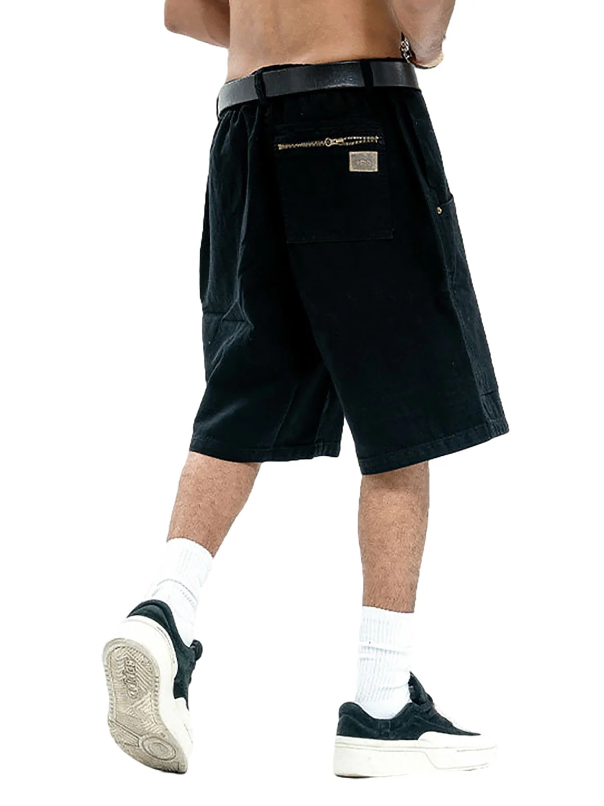Retro Structured  Design Cargo Shorts - Image 10