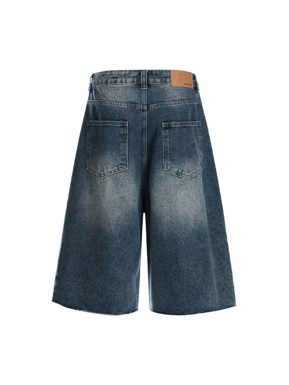 Washed Studded Denim Jorts - Image 7