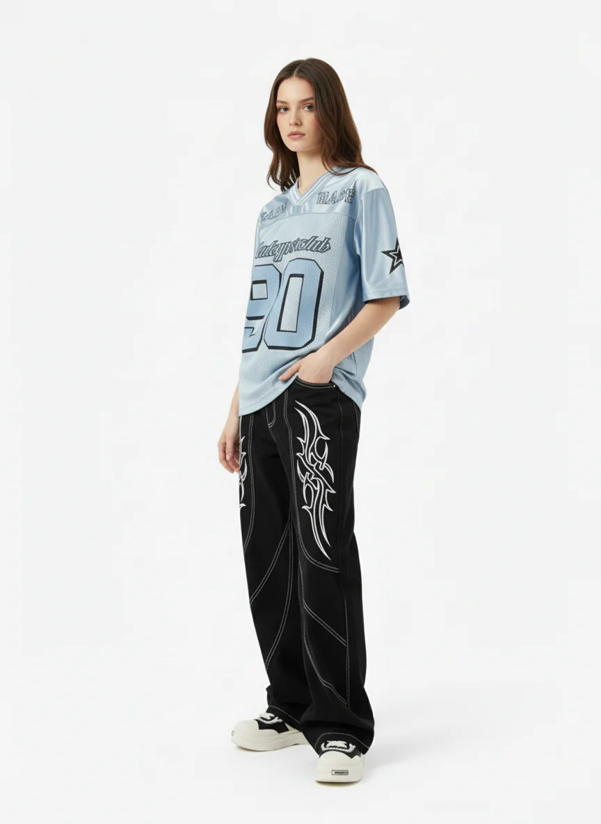 NO.90 Jersey V-Neck T-Shirt - 2470 - Image 5