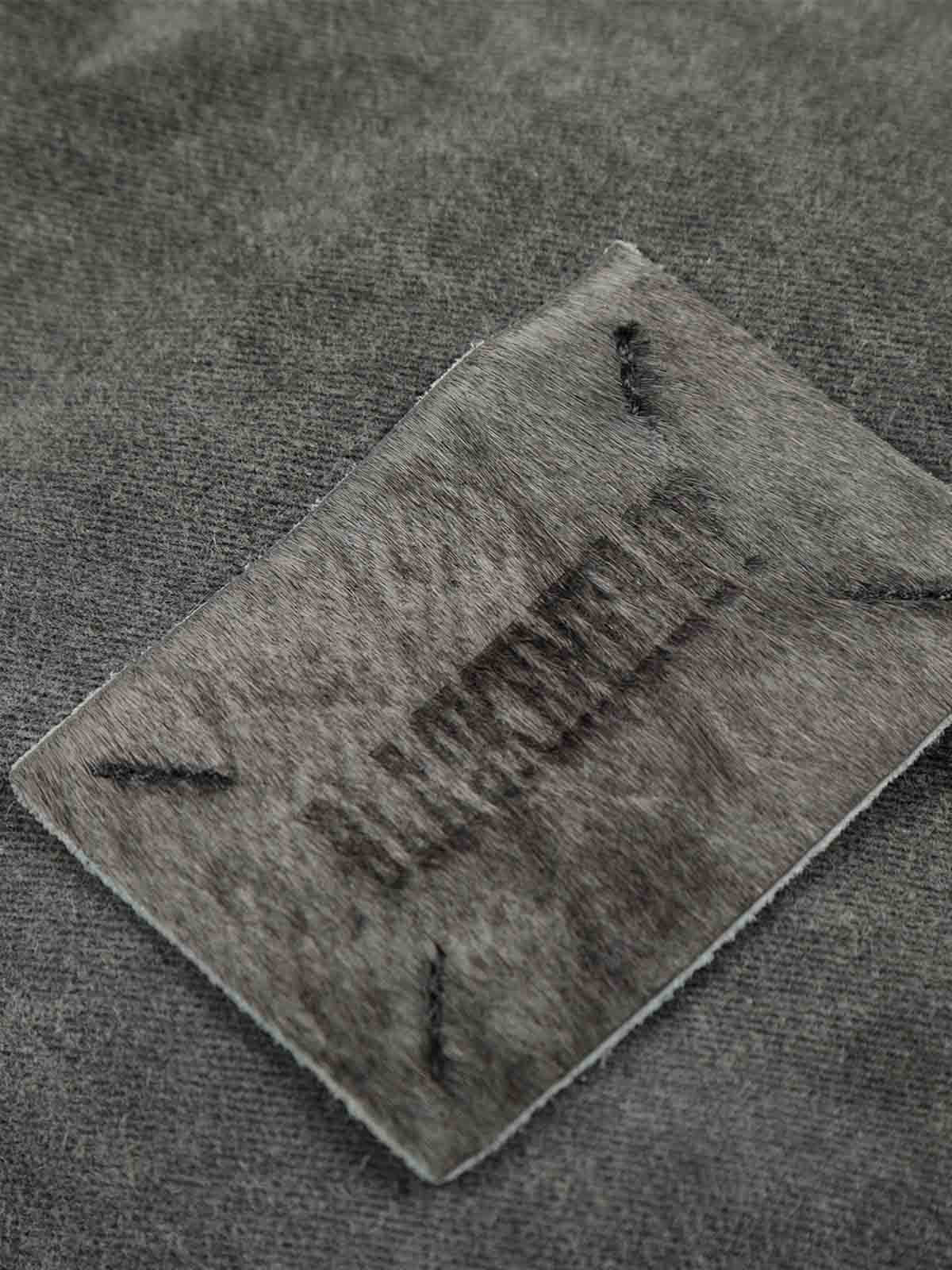 Vintage Distressed Pleated Shearling Collar Fleece Jacket - Image 12