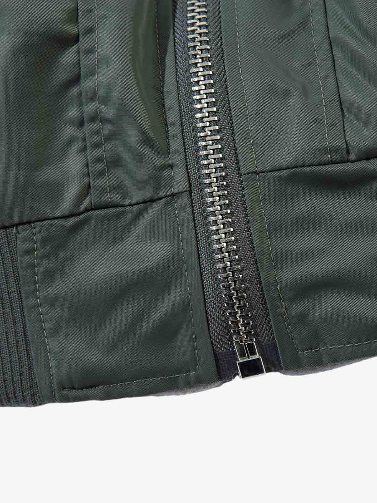 Vintage Fur Hood Padded Zip Up Bomber Jacket - Image 9