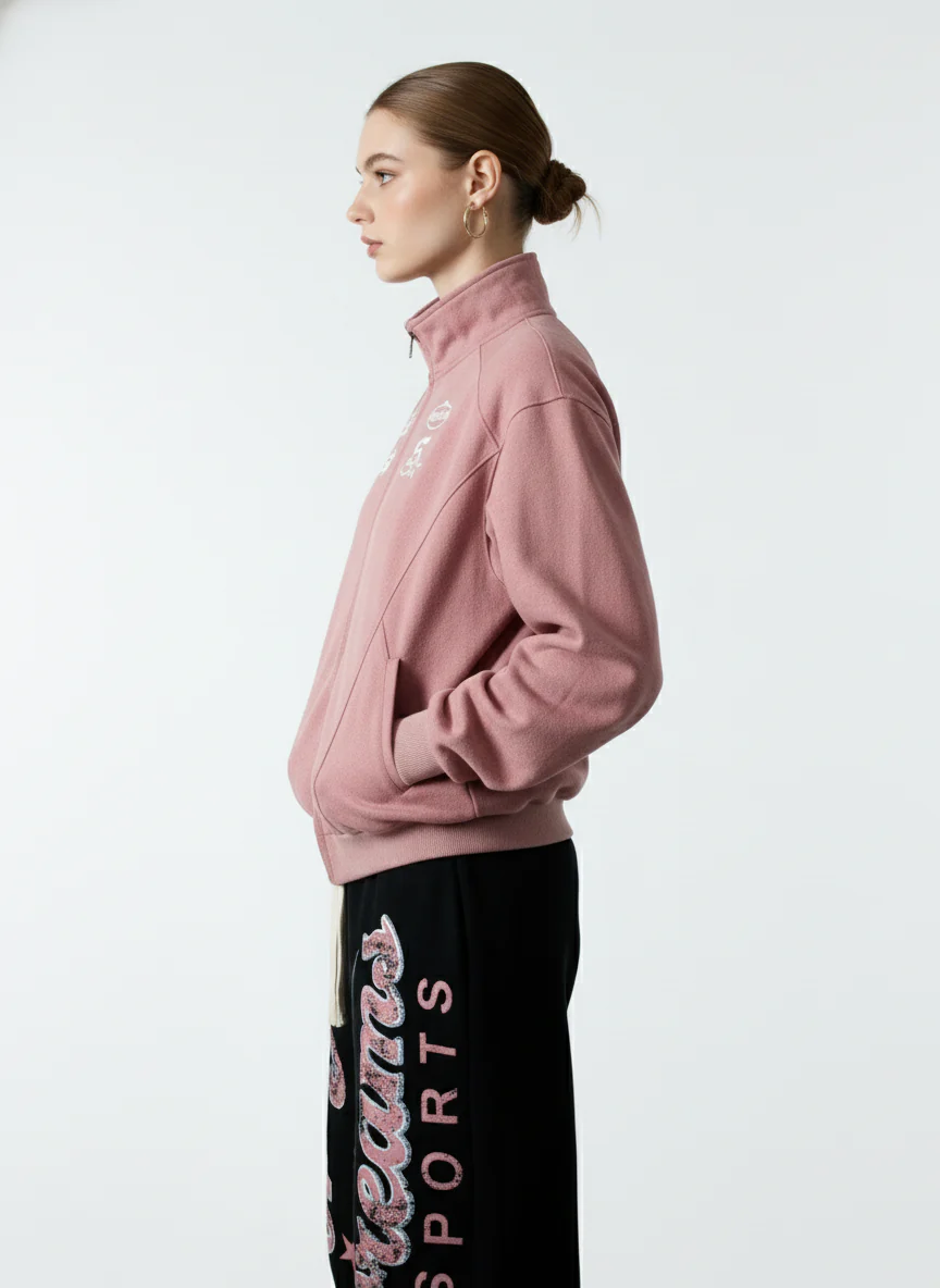 Retro Graphic Fleece-Lined Baggy Sweatpants - Image 5