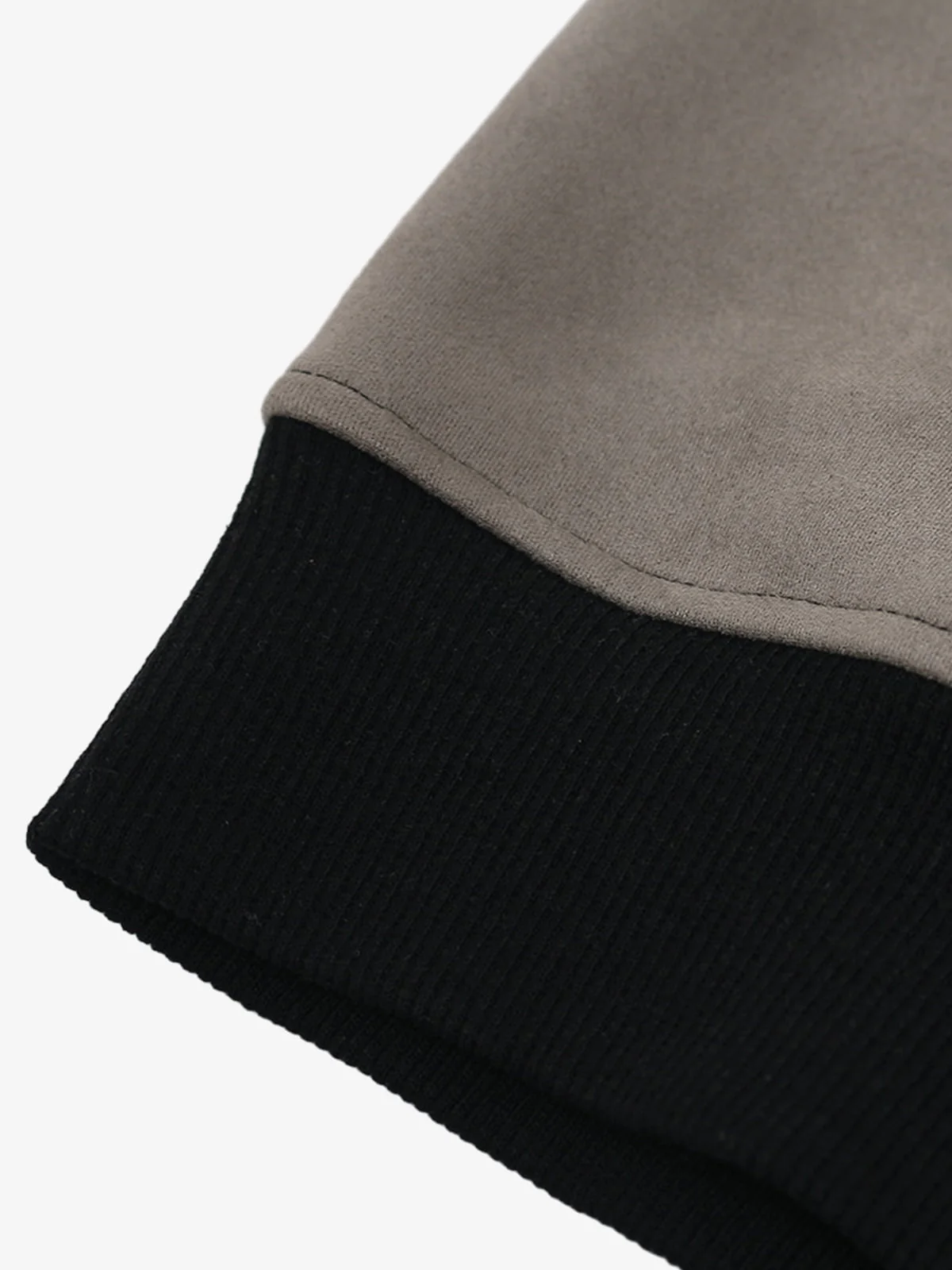 Suede Foam Letter Patchwork Zipper Shorts Jacket - Image 11