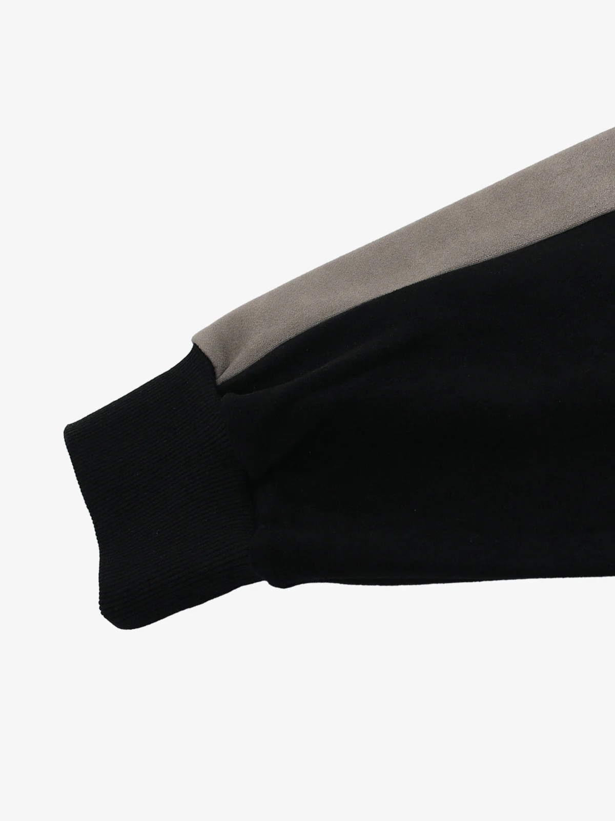 Suede Foam Letter Patchwork Zipper Shorts Jacket - Image 13