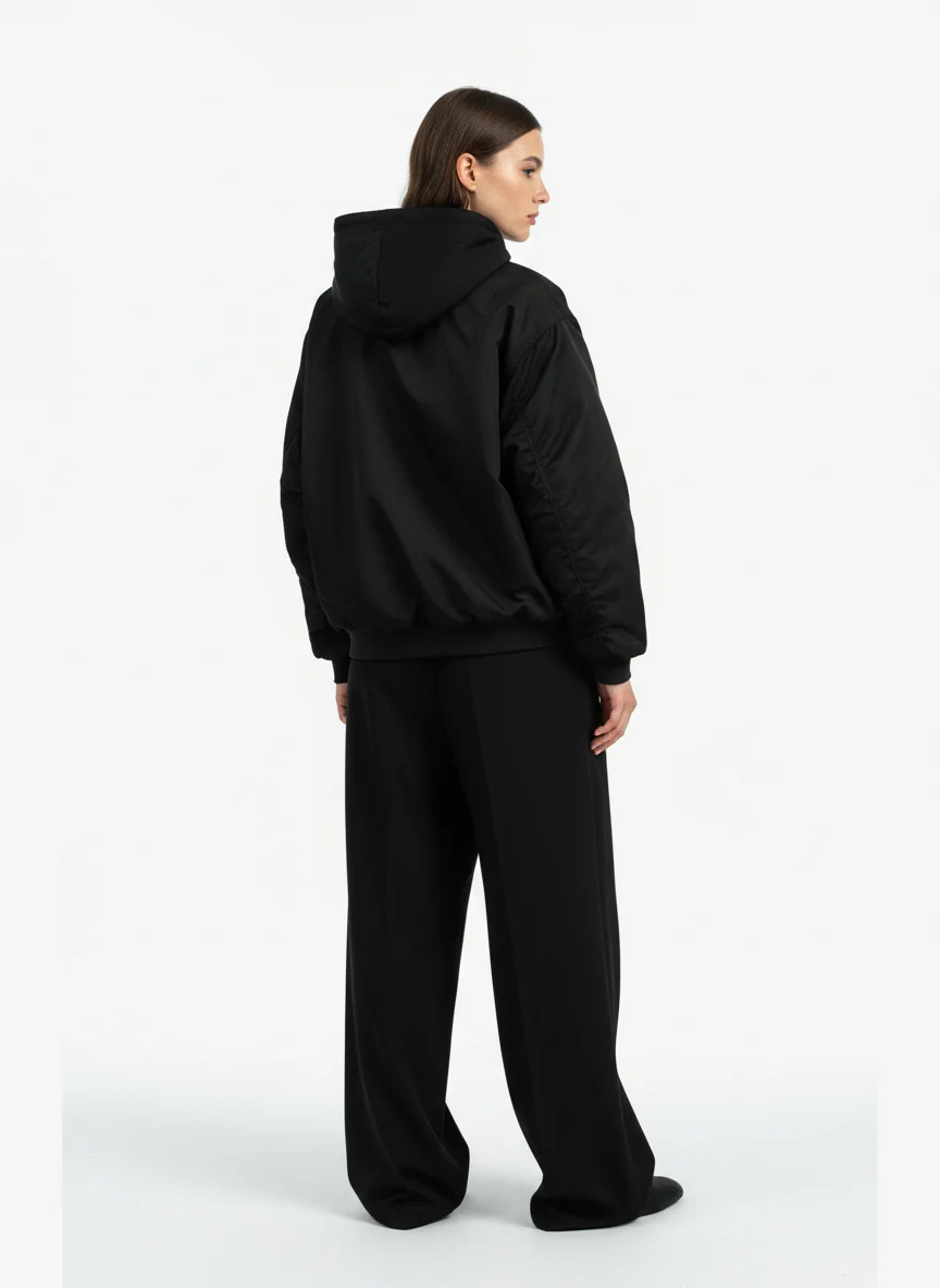 Suede Foam Letter Patchwork Zipper Shorts Jacket - Image 7