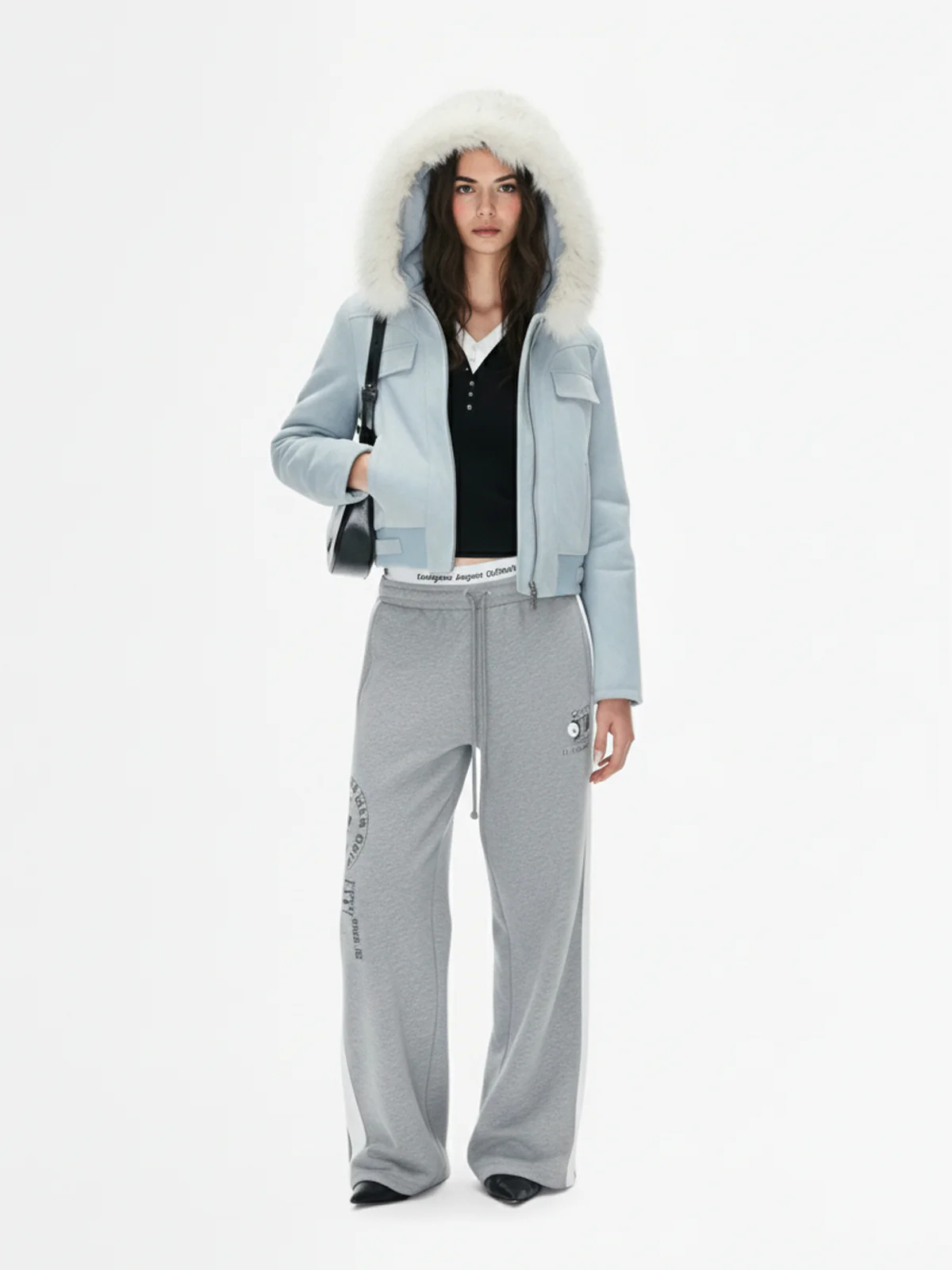 Suede Fur Hooded Slim Fit Jacket - Image 5