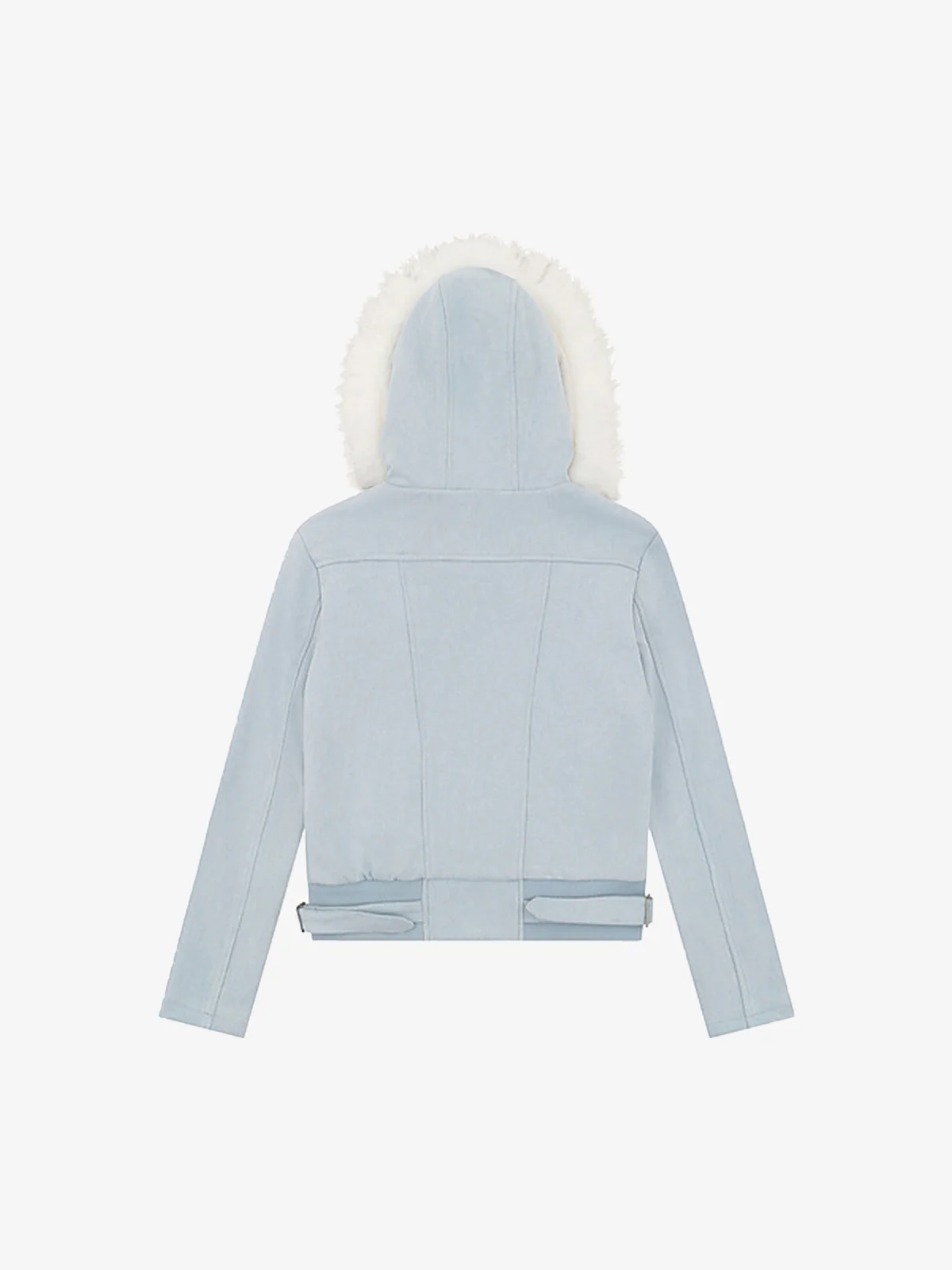 Suede Fur Hooded Slim Fit Jacket - Image 8