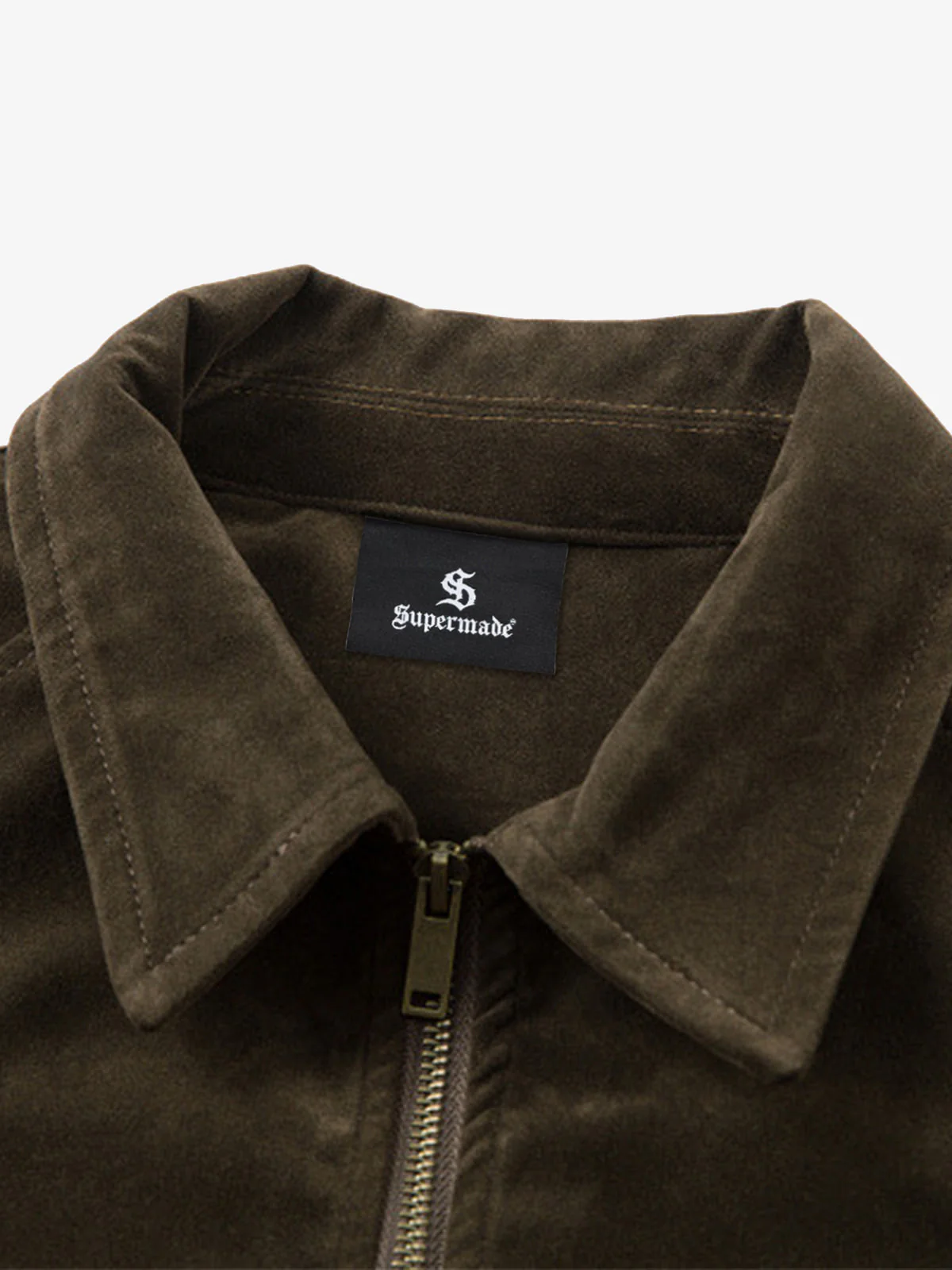 Suede Lapel Deconstructed Patchwork Jacket - Image 12