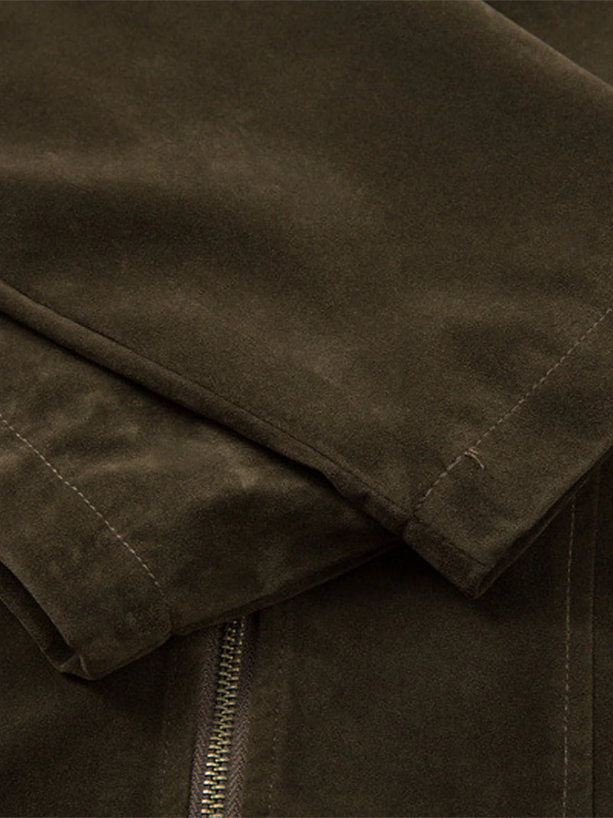 Suede Lapel Deconstructed Patchwork Jacket - Image 17