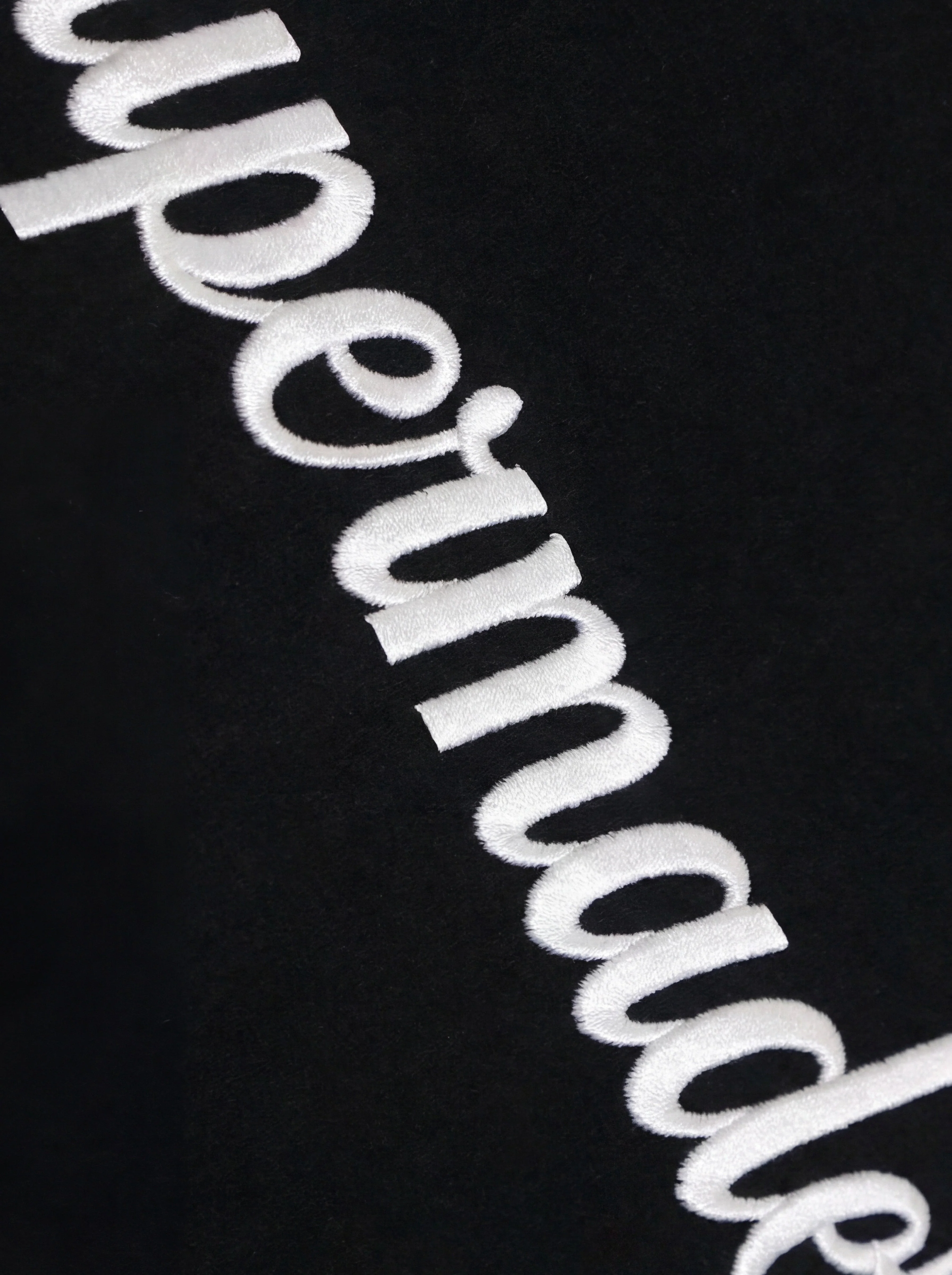 Suede Logo Embroidered Patchwork Short Sleeve T-Shirt - Image 8
