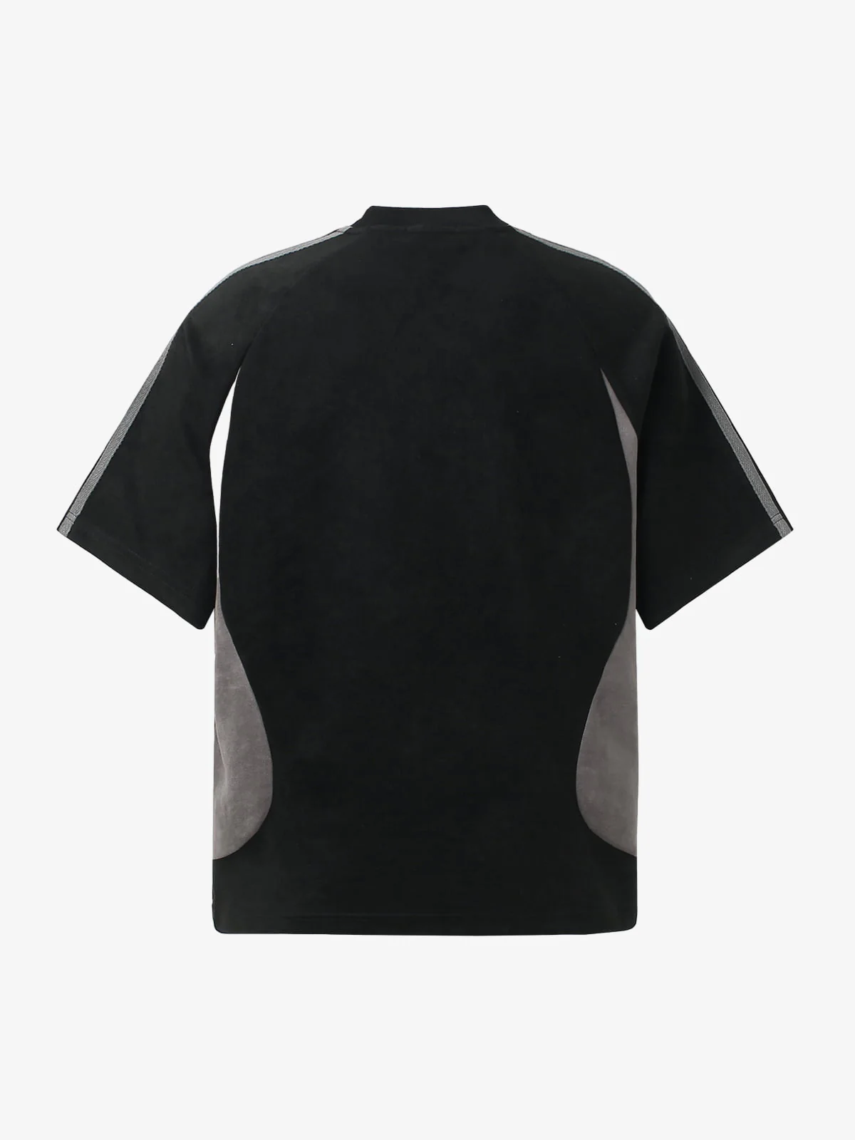 Suede Panel SUPERMADE Embroidered Short Sleeve T-Shirt - Image 3