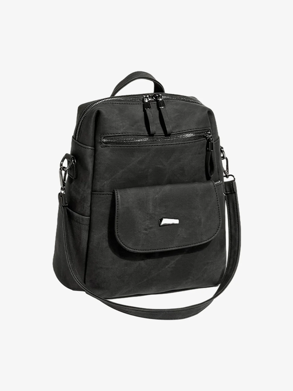 Suede Simple Dual-Use Large Capacity Backpack - Image 5