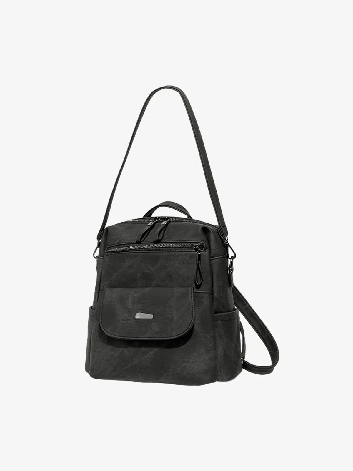 Suede Simple Dual-Use Large Capacity Backpack - Image 9
