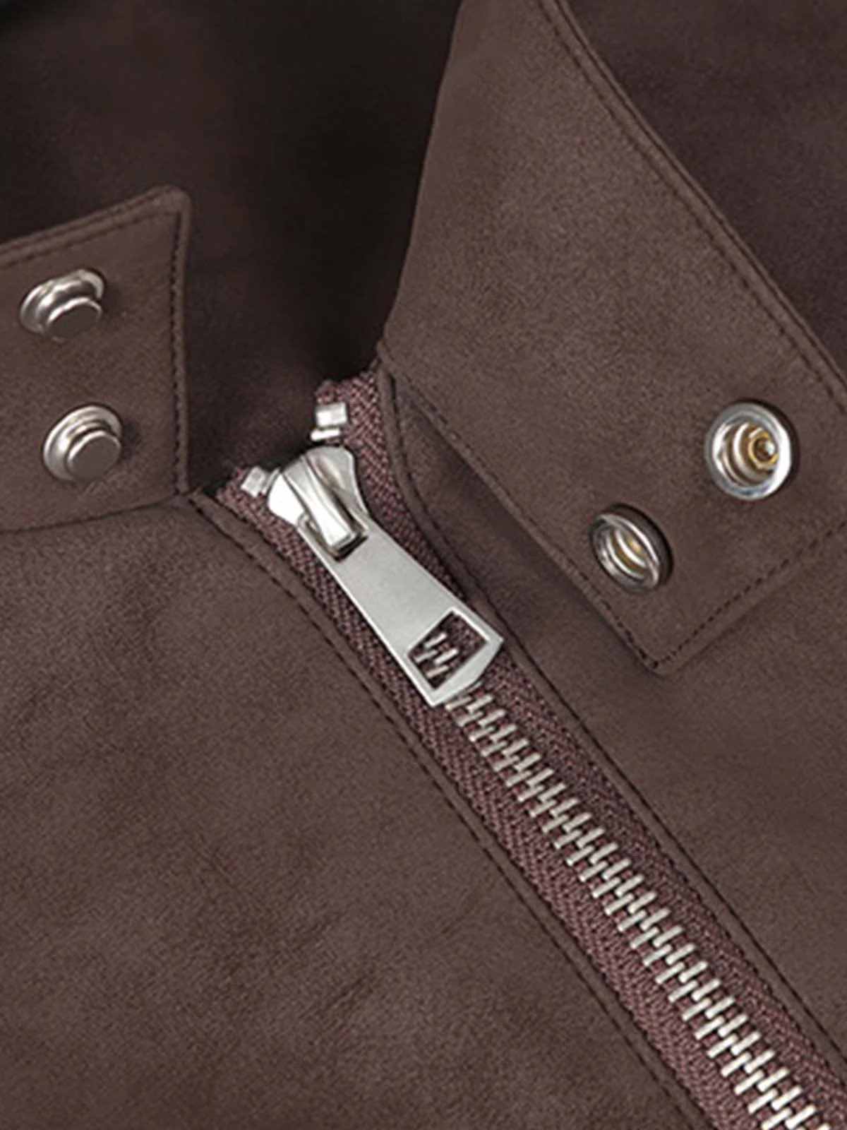 Suede Studded Zip Up Jacket - Image 10