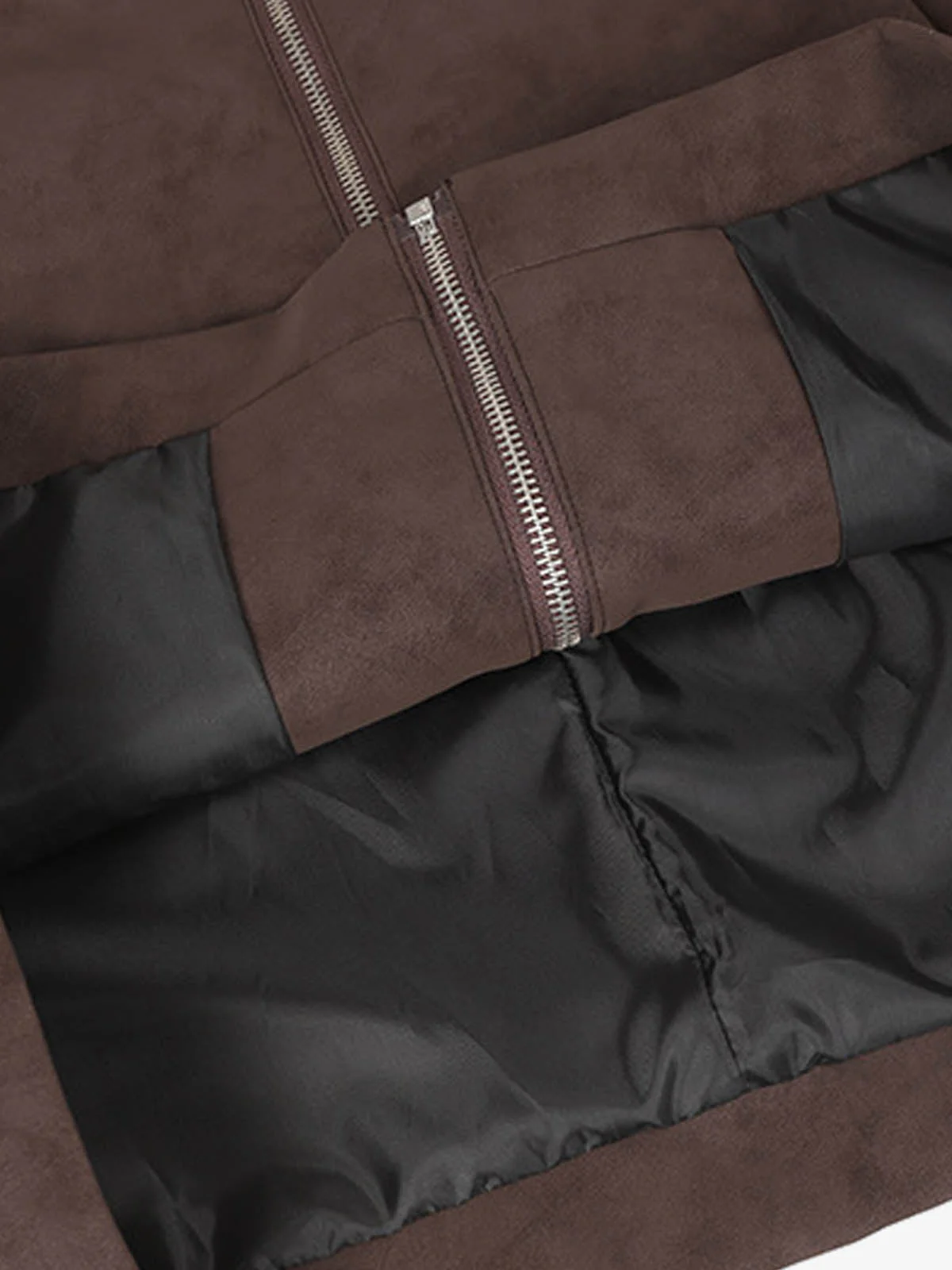 Suede Studded Zip Up Jacket - Image 11
