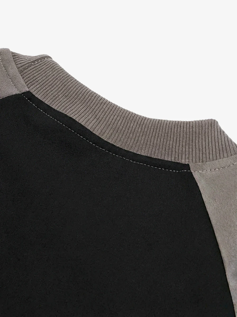 Suede-Touch Embroidered Sport Color-Block T-Shirt - Image 13